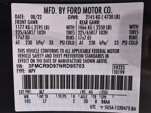 Certified 2022 Ford Bronco Sport Badlands AWD/4WD image 42