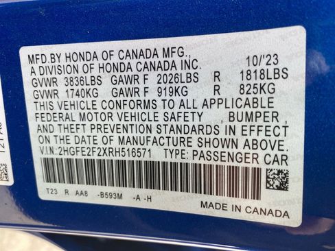 Certified 2024 Honda Civic LX image 39