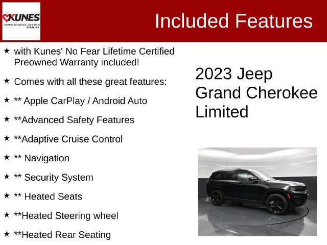 Used 2023 Jeep Grand Cherokee Limited w/ Black Appearance Package AWD/4WD image 2