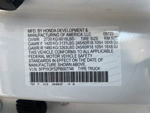 Certified 2023 Honda Ridgeline RTL image 36