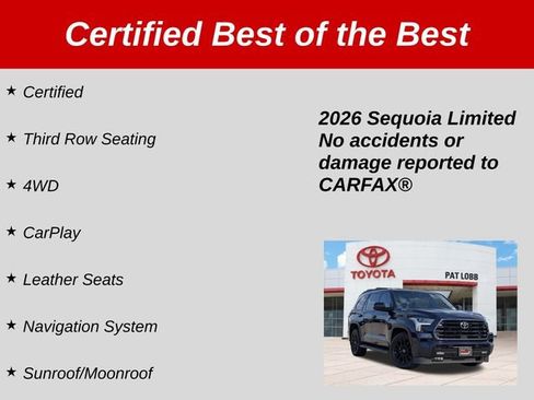 Certified 2026 Toyota Sequoia Limited w/ Nightshade Package AWD/4WD image 42