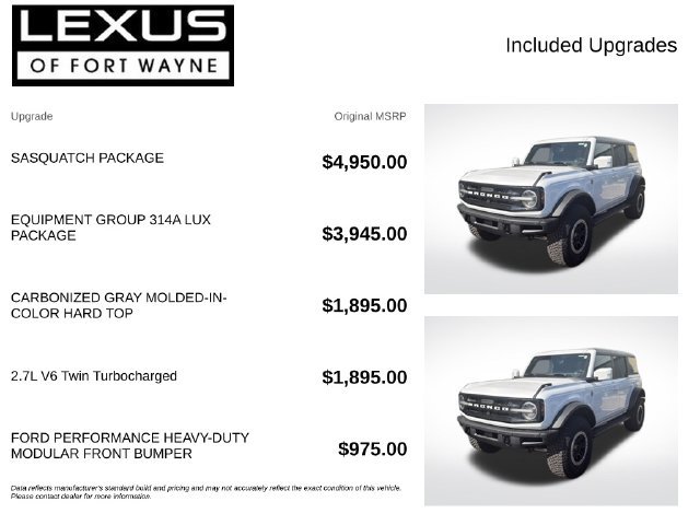 Used 2023 Ford Bronco Outer Banks w/ Sasquatch Package AWD/4WD image 4