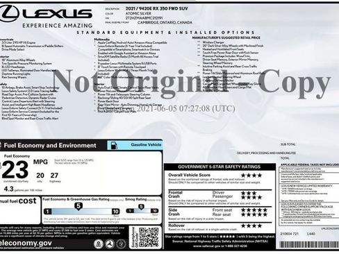 Used 2021 Lexus RX 350 FWD w/ Premium Package image 2