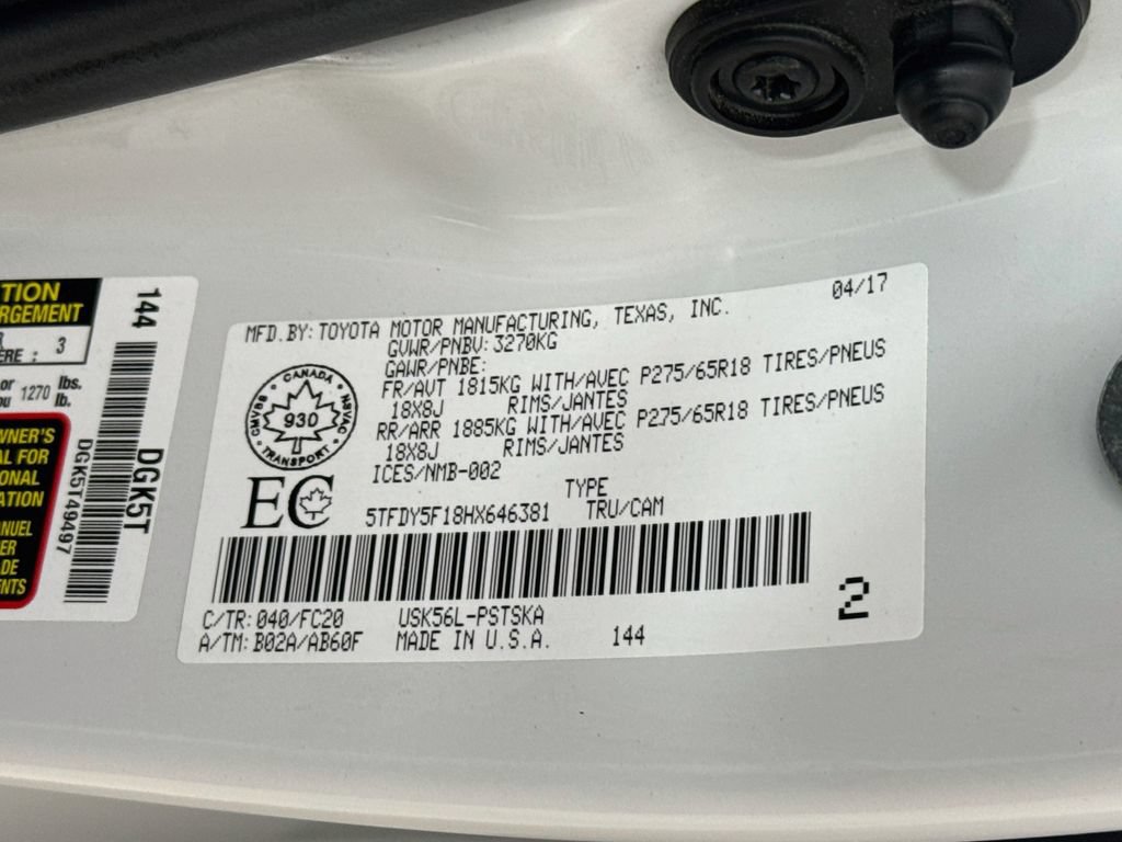Used 2017 Toyota Tundra SR5 AWD/4WD image 33