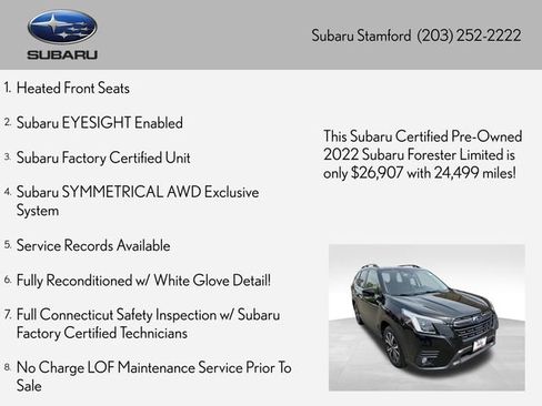 Certified 2022 Subaru Forester Limited AWD/4WD image 2