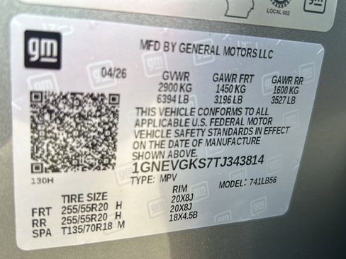New 2026 Chevrolet Traverse LT w/ Sun and Wheel Package AWD/4WD image 17