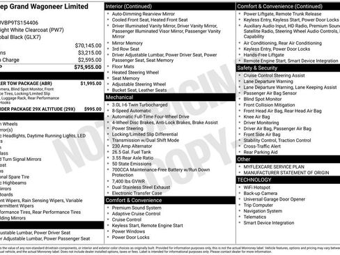 New 2026 Jeep Grand Wagoneer Limited w/ HD Trailer Tow Package image 2