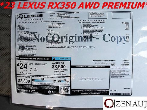 Used 2023 Lexus RX 350 Premium w/ Cold Area Package AWD/4WD image 15