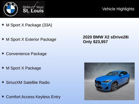 Used 2020 BMW X2 sDrive28i w/ M Sport X Package FWD image 8