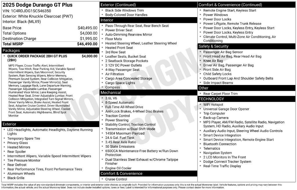Used 2025 Dodge Durango GT AWD/4WD image 3