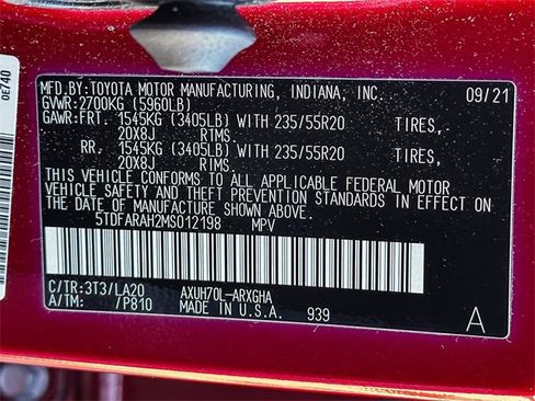 Certified 2021 Toyota Highlander Platinum image 34