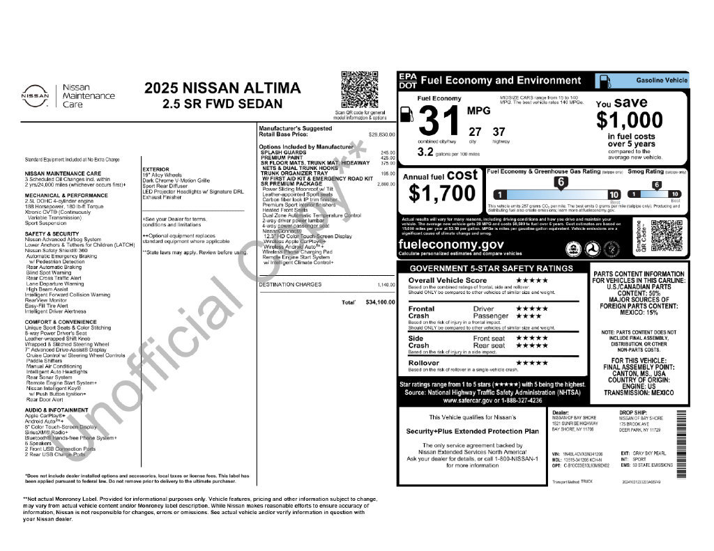 Used 2025 Nissan Altima 2.5 SR w/ SR Premium Package FWD image 19