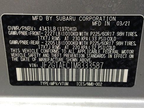 Used 2021 Subaru Crosstrek 2.0i Premium w/ Moonroof Package AWD/4WD image 33