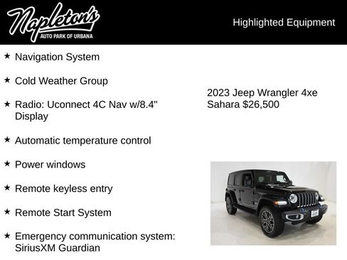Used 2023 Jeep Wrangler Unlimited Sahara w/ Cold Weather Group AWD/4WD image 15