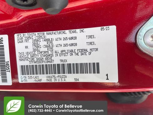 Used 2023 Toyota Tundra Platinum AWD/4WD image 23