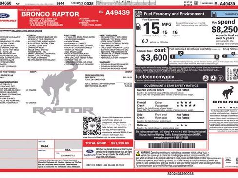 Used 2024 Ford Bronco Raptor AWD/4WD image 49
