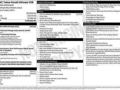 Used 2023 GMC Yukon Denali Ultimate w/ LPO, Floor Liner Package
