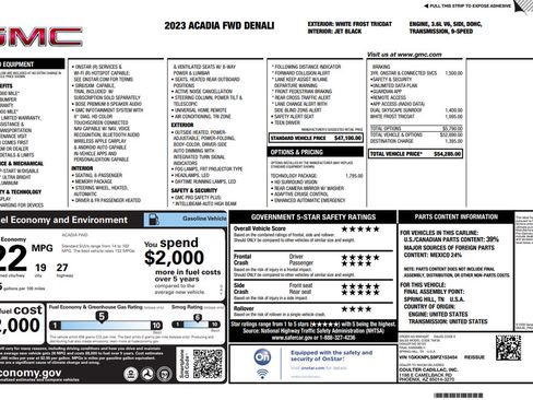 Certified 2023 GMC Acadia Denali w/ Denali Technology Package FWD image 3
