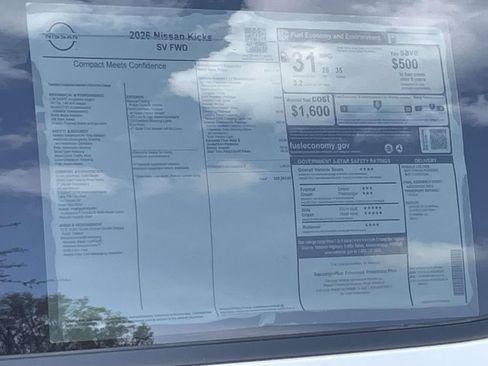 New 2026 Nissan Kicks SV w/ SV Premium Package FWD image 2