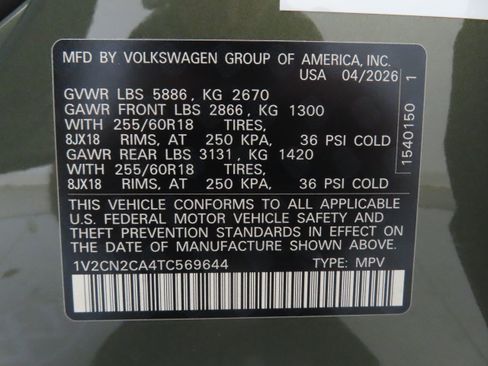 New 2026 Volkswagen Atlas Peak Edition AWD/4WD image 29