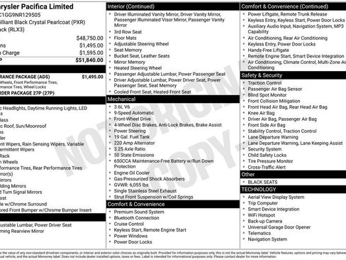 Used 2022 Chrysler Pacifica Limited w/ S Appearance Package FWD image 2