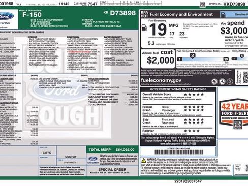 Used 2019 Ford F150 Lariat w/ Equipment Group 502A Luxury image 20