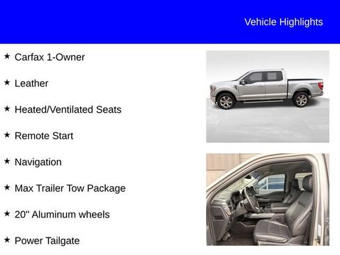 Used 2023 Ford F150 Lariat w/ Equipment Group 502A High AWD/4WD image 2