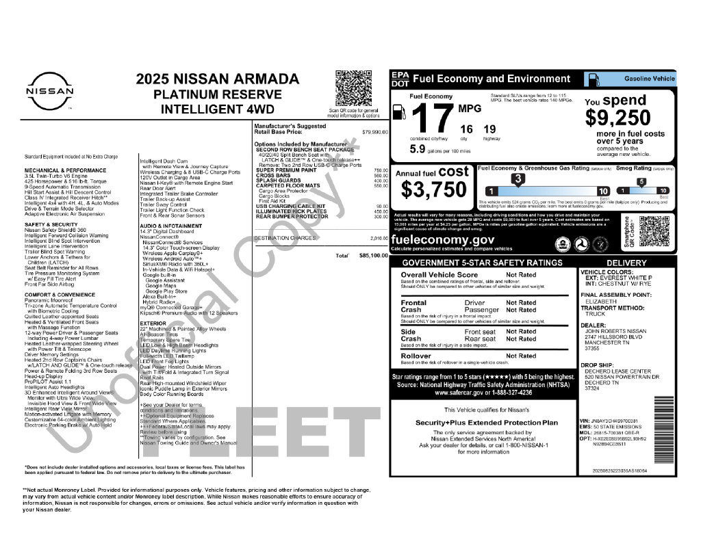 Certified 2025 Nissan Armada Platinum Reserve AWD/4WD image 15