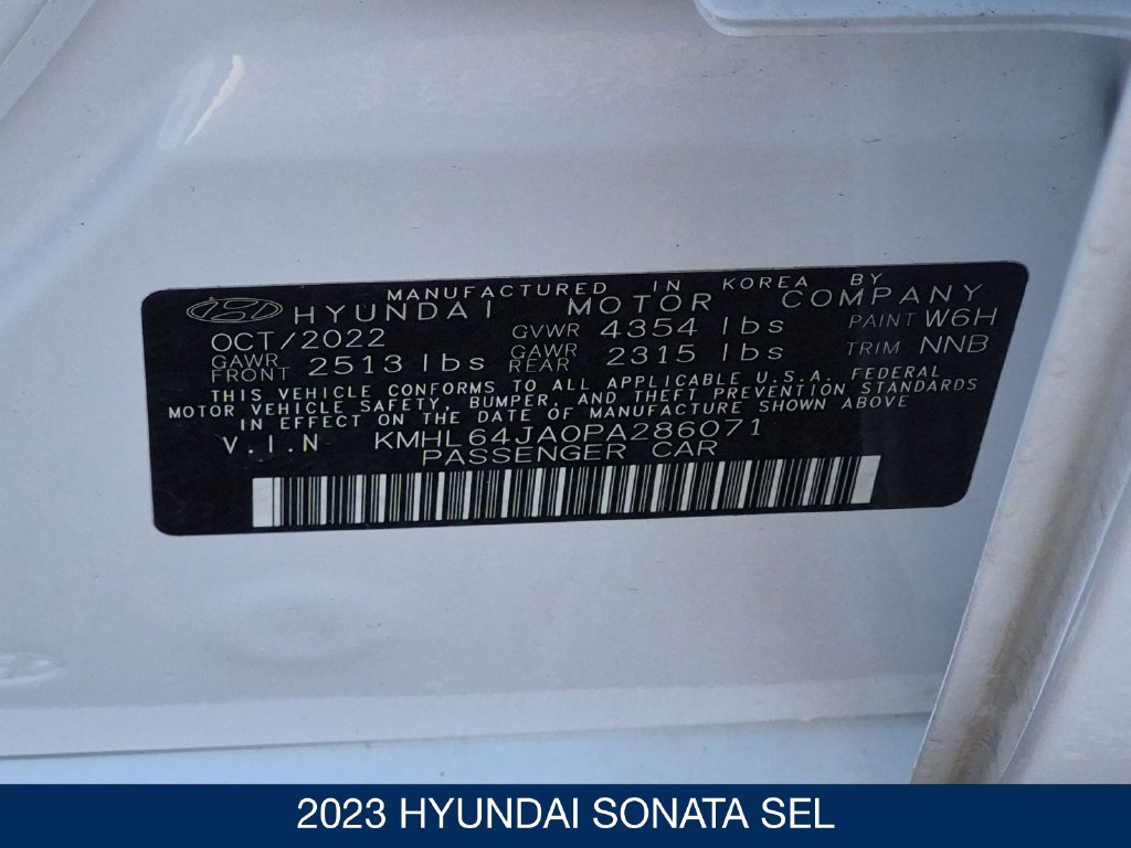 Certified 2023 Hyundai Sonata SEL FWD image 35
