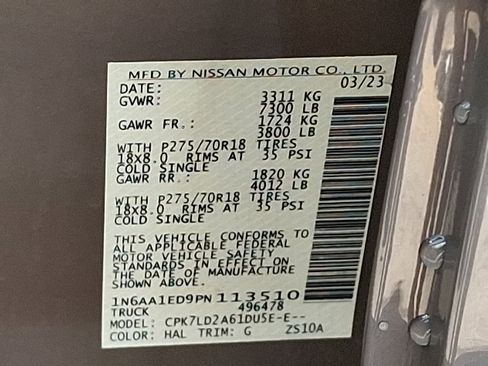 Used 2023 Nissan Titan PRO-4X w/ Pro-4x Utility Package image 26