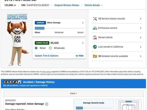 Used 2012 Ford Focus SEL image 2