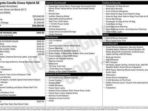 Certified 2024 Toyota Corolla Cross AWD Hybrid w/ Moonroof Package image 30