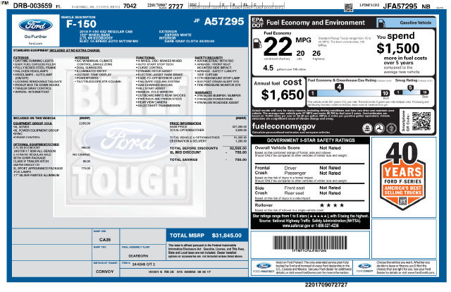 Used 2018 Ford F150 XL w/ Equipment Group 101A Mid RWD image 16