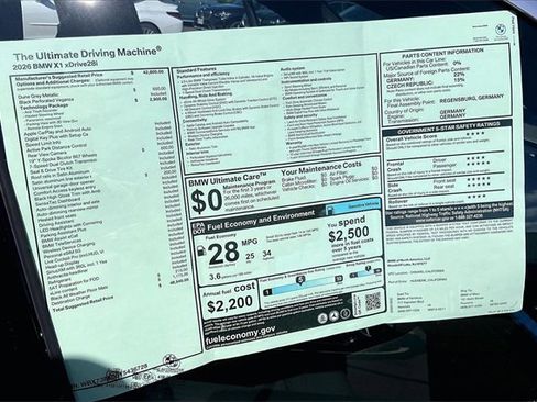 New 2026 BMW X1 xDrive28i w/ Technology Package image 14