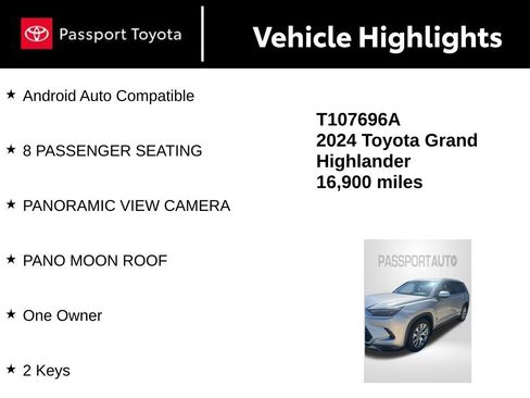 Certified 2024 Toyota Grand Highlander AWD Hybrid image 11