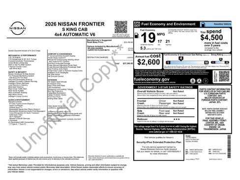 New 2026 Nissan Frontier S image 29