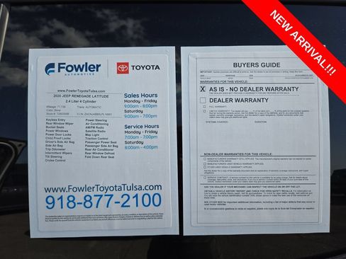 Used 2020 Jeep Renegade Altitude FWD image 27