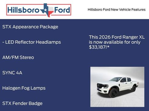 New 2026 Ford Ranger XL w/ Trailer Tow Package RWD image 14