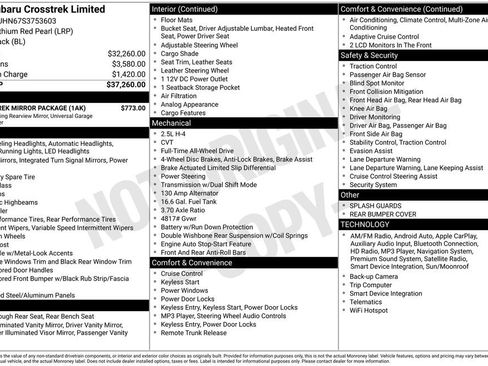 Certified 2025 Subaru Crosstrek 2.5i Limited w/ Crosstrek Mirror Package image 46