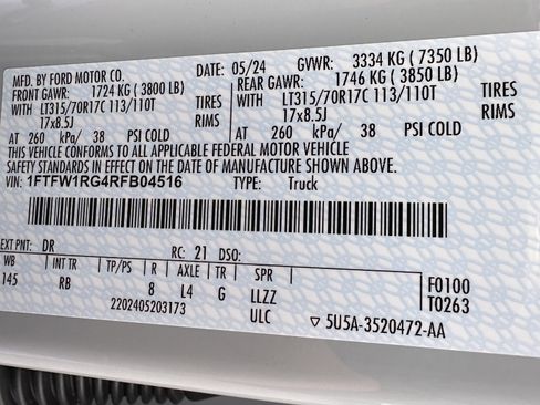 Certified 2024 Ford F150 Raptor AWD/4WD image 32