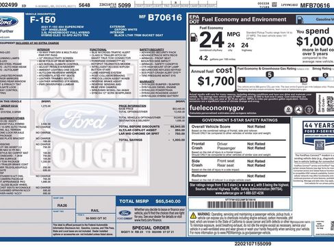 Used 2021 Ford F150 Lariat w/ Max Trailer Tow Package image 37