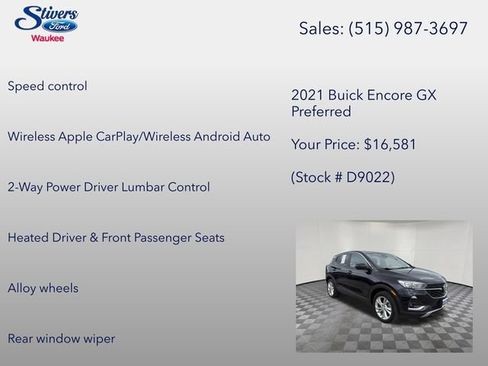 Used 2021 Buick Encore GX Preferred w/ Cold Weather Comfort Package AWD/4WD image 22