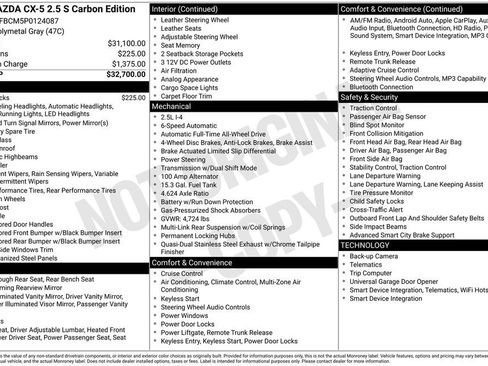 Used 2023 MAZDA CX-5 Carbon Edition AWD/4WD image 3