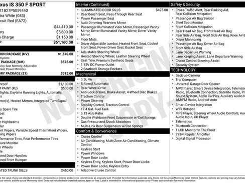 Used 2023 Lexus IS 350 F Sport w/ Navigation Package RWD image 11