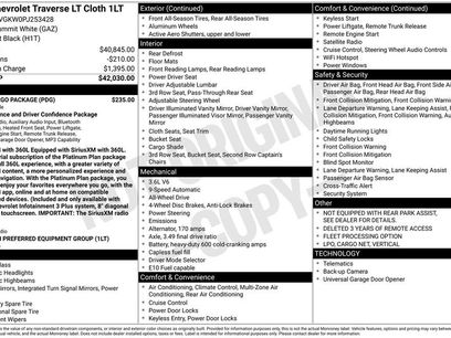 Used 2023 Chevrolet Traverse LT w/ LPO, Cargo Package