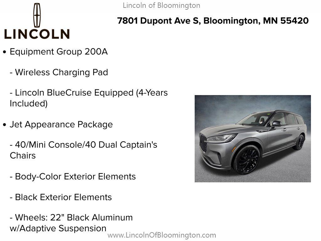 Certified 2025 Lincoln Aviator Reserve w/ Jet Appearance Package AWD/4WD image 9