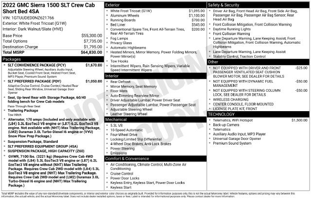 Used 2022 GMC Sierra 1500 SLT w/ SLT Convenience Package AWD/4WD image 38