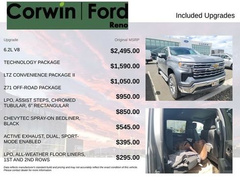 Used 2025 Chevrolet Silverado 1500 LTZ w/ Technology Package AWD/4WD image 3