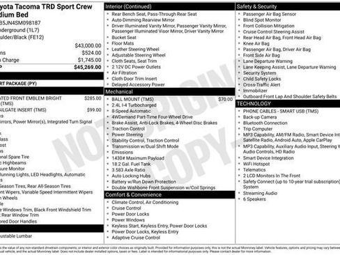 Certified 2025 Toyota Tacoma TRD Sport AWD/4WD image 32