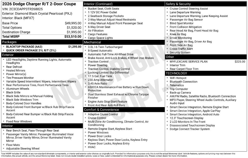 New 2026 Dodge Charger R/T w/ Blacktop Package AWD/4WD image 34